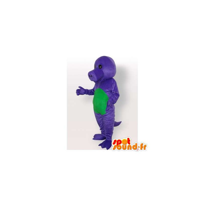 Purchase Dinosaur mascot purple and green. Dinosaur Costume in Mascots