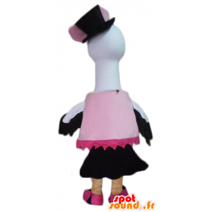 Mascot swan, stork, large black and white bird - MASFR22715 - Mascots Swan