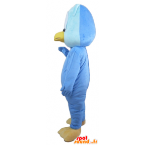 Mascot blauw kuiken, reus en grappige - MASFR22717 - Mascot vogels