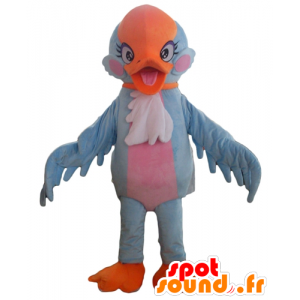 Mascot Bluebird, oranssi ja pinkki, hyvin kaunis - MASFR22718 - maskotti lintuja