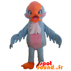 Mascotte Bluebird, arancio e rosa, molto carina - MASFR22718 - Mascotte degli uccelli