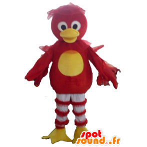 Mascota del pájaro rojo, amarillo y blanco, pato - MASFR22719 - Mascota de los patos