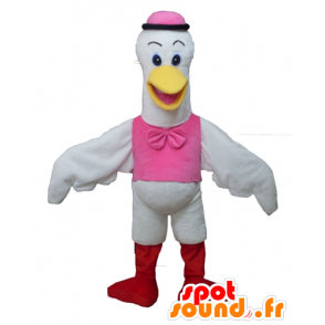 Mascot swan, stork, great white bird - MASFR22720 - Mascots Swan