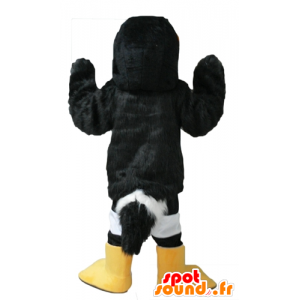 Mascot toucan, parrot black, white and yellow - MASFR22721 - Mascots of parrots