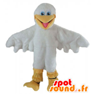 Mascot racek, bílé a žluté kachna - MASFR22723 - maskot kachny