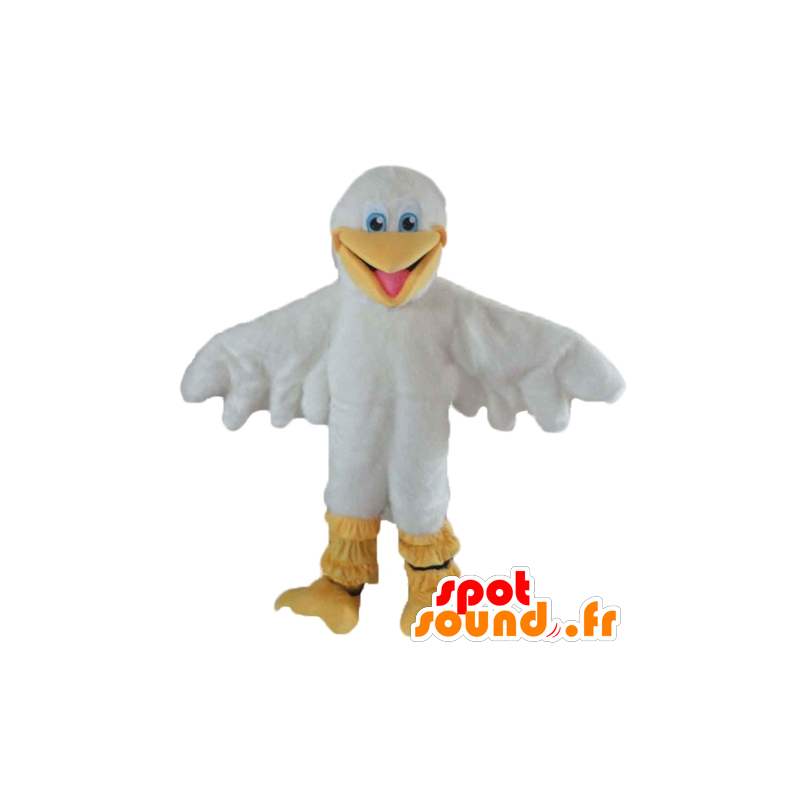 Mascot meeuw, wit en gele eend - MASFR22723 - Mascot eenden