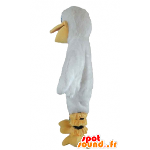 Måge maskot, hvid og gul and - Spotsound maskot kostume