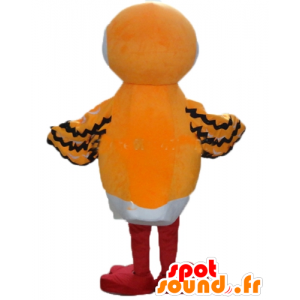 Vogel Maskottchen orange, weiß und schwarz, mit einem langen Schnabel - MASFR22728 - Maskottchen der Vögel