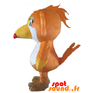 Papegojamaskot, tukan, orange, vit och gul - Spotsound maskot