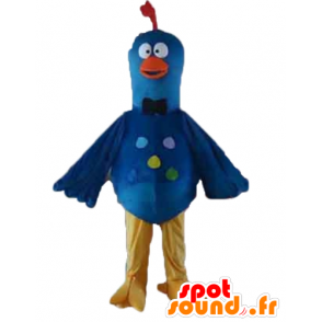 Mascot pássaro azul, amarelo e laranja pombo - MASFR22731 - aves mascote