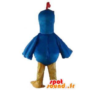 Mascot blauwe vogel, geel en oranje duif - MASFR22731 - Mascot vogels