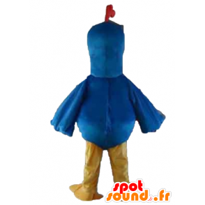 Mascot sininen lintu, keltainen ja oranssi kyyhkynen - MASFR22731 - maskotti lintuja