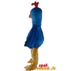 Mascot blauwe vogel, geel en oranje duif - MASFR22731 - Mascot vogels