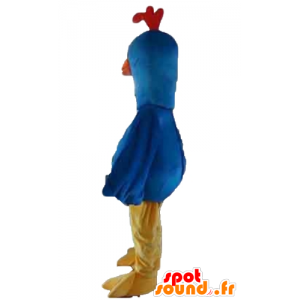 Mascot niebieski ptak, żółty i gołębie pomarańczowy - MASFR22731 - ptaki Mascot