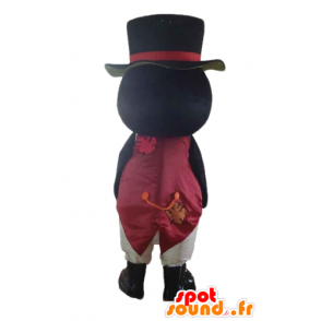 Sova maskot, černá a bílá sova oblek - MASFR22732 - maskot ptáci