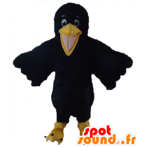 Mascot raven black and yellow giant soft - MASFR22733 - Mascot of birds