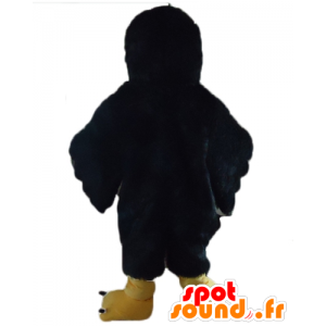 Mascot corvo preto e amarelo, gigante macia - MASFR22733 - aves mascote