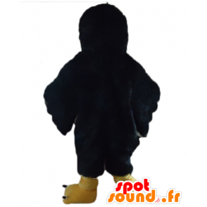 Mascot corvo preto e amarelo, gigante macia - MASFR22733 - aves mascote