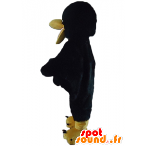 Mascot corvo preto e amarelo, gigante macia - MASFR22733 - aves mascote