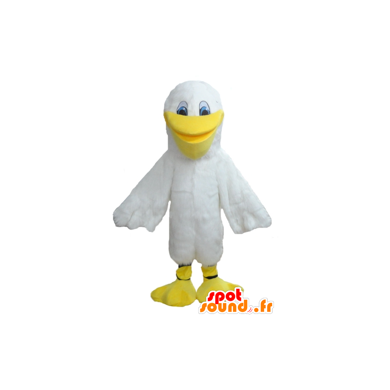 Biała mewa maskotka, Frajer, białe i żółte kaczki - MASFR22736 - kaczki Mascot