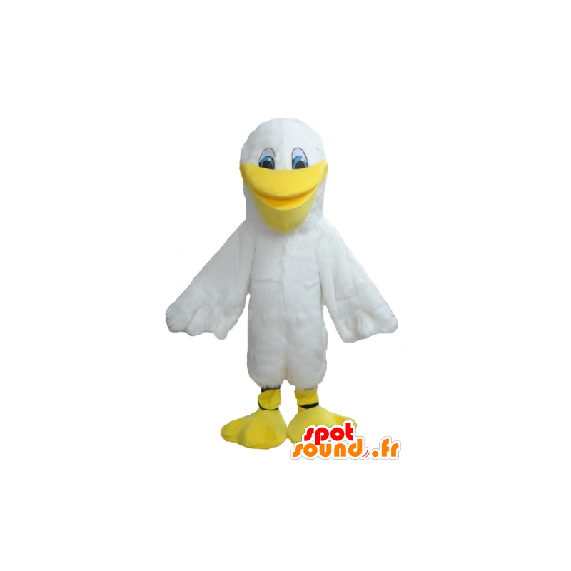 Mascota blanca gaviota, blanco y amarillo del pato - MASFR22736 - Mascota de los patos