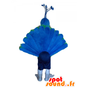 Riesigen Pfau-Maskottchen, blau, grün und gelb - MASFR22737 - Maskottchen der Vögel