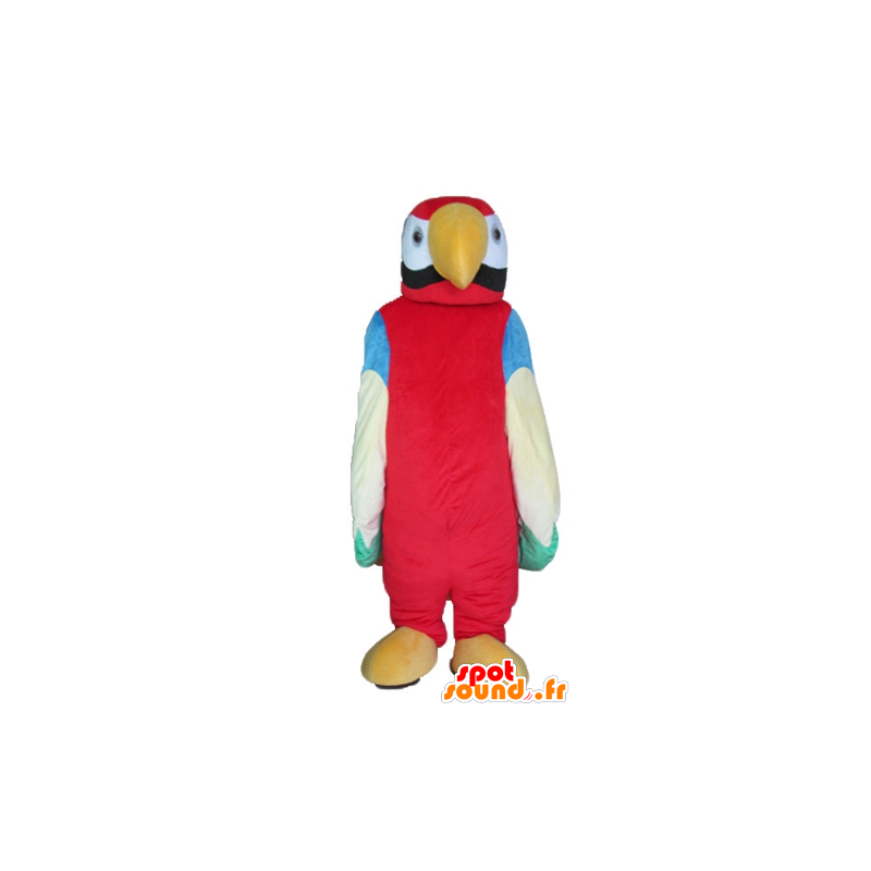Kæmpe flerfarvet papegøje maskot - Spotsound maskot kostume