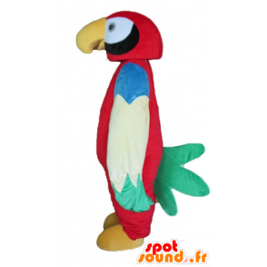Kæmpe flerfarvet papegøje maskot - Spotsound maskot kostume
