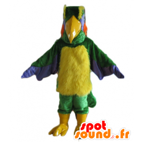 Mascot pássaro gigante multicolorido e peludo - MASFR22740 - aves mascote