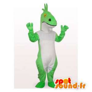 Dinosauro mascotte verde e bianco - MASFR006521 - Dinosauro mascotte