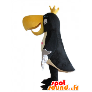 Mascot Toucan preto, branco...