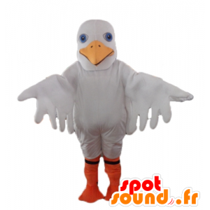 Witte meeuw mascotte, Gull,...