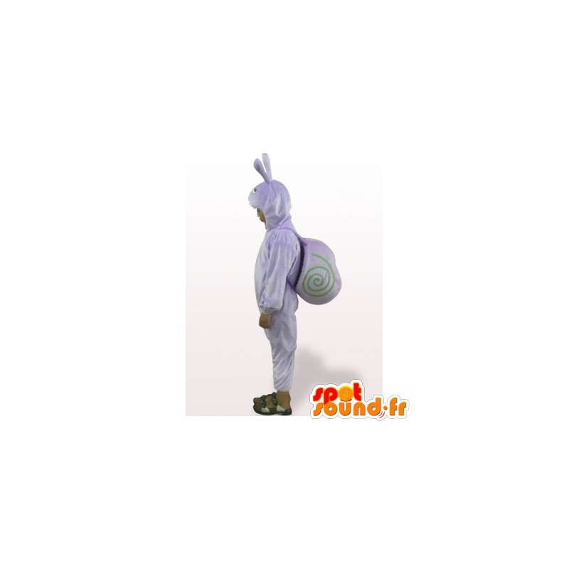 Mascotte d'escargot violet avec sa coquille - MASFR006523 - Mascotte de Poules - Coqs - Poulets