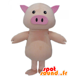Mascot grande porco cor de...
