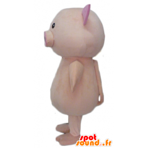 Stor rosa grismaskot, söt och fyllig - Spotsound maskot