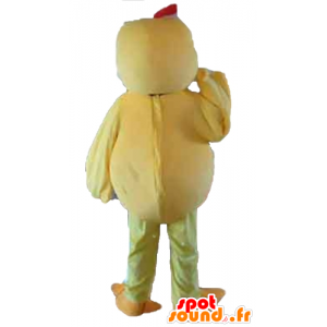 Maskot stor gul og orange kylling, fyldig og sød - Spotsound