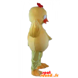 Maskot stor gul og orange kylling, fyldig og sød - Spotsound