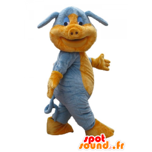 Blue Pig mascotte en...