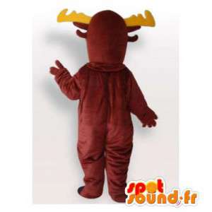 Bruin en geel kariboe mascotte. Caribou Costume - MASFR006525 - Forest Animals