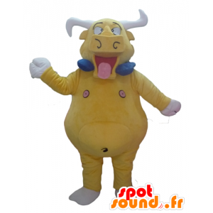 Bull mascot, yellow...