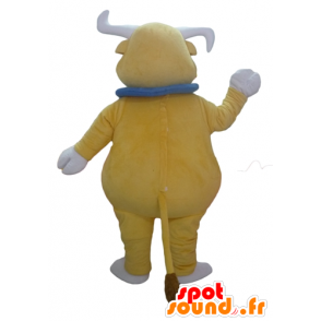 Bull maskot, gul buffel, jätte och rolig - Spotsound maskot