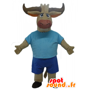 Buffalo mascot, brown bull...