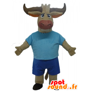 Buffalo maskot brun bull...