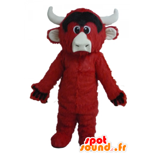 Vaca mascote vermelho,...