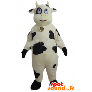 Hvid og sort ko maskot, kæmpe - Spotsound maskot kostume