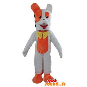 Orange og hvid hundemaskot, kæmpe - Spotsound maskot kostume