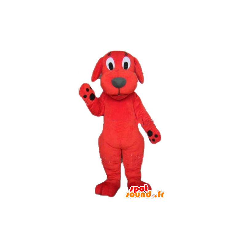 Clifford maskot, röd och svart hund, jätte - Spotsound maskot