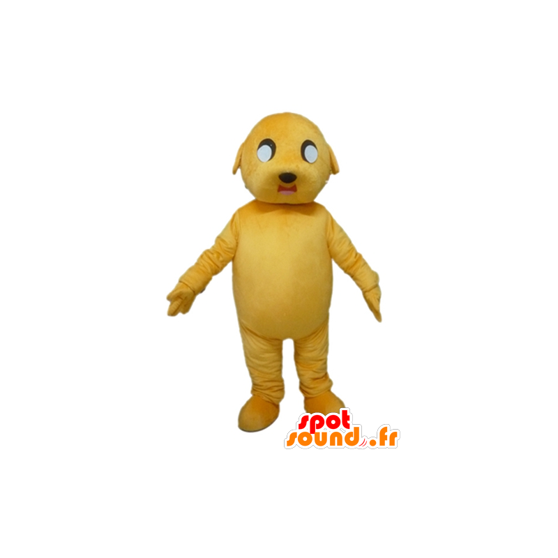 Mascotte de chien jaune, géant et impressionnant - MASFR22809 - Mascottes de chien