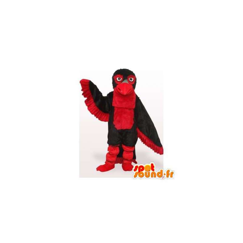 Maskot rød og sort fugl. Eagle Costume - Fuglemaskot - MASFR006528 - SpotSound.fr
