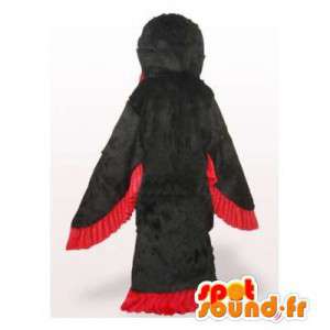 Mascotte d'oiseau rouge et noir. Costume d'aigle - MASFR006528 - Mascotte d'oiseaux